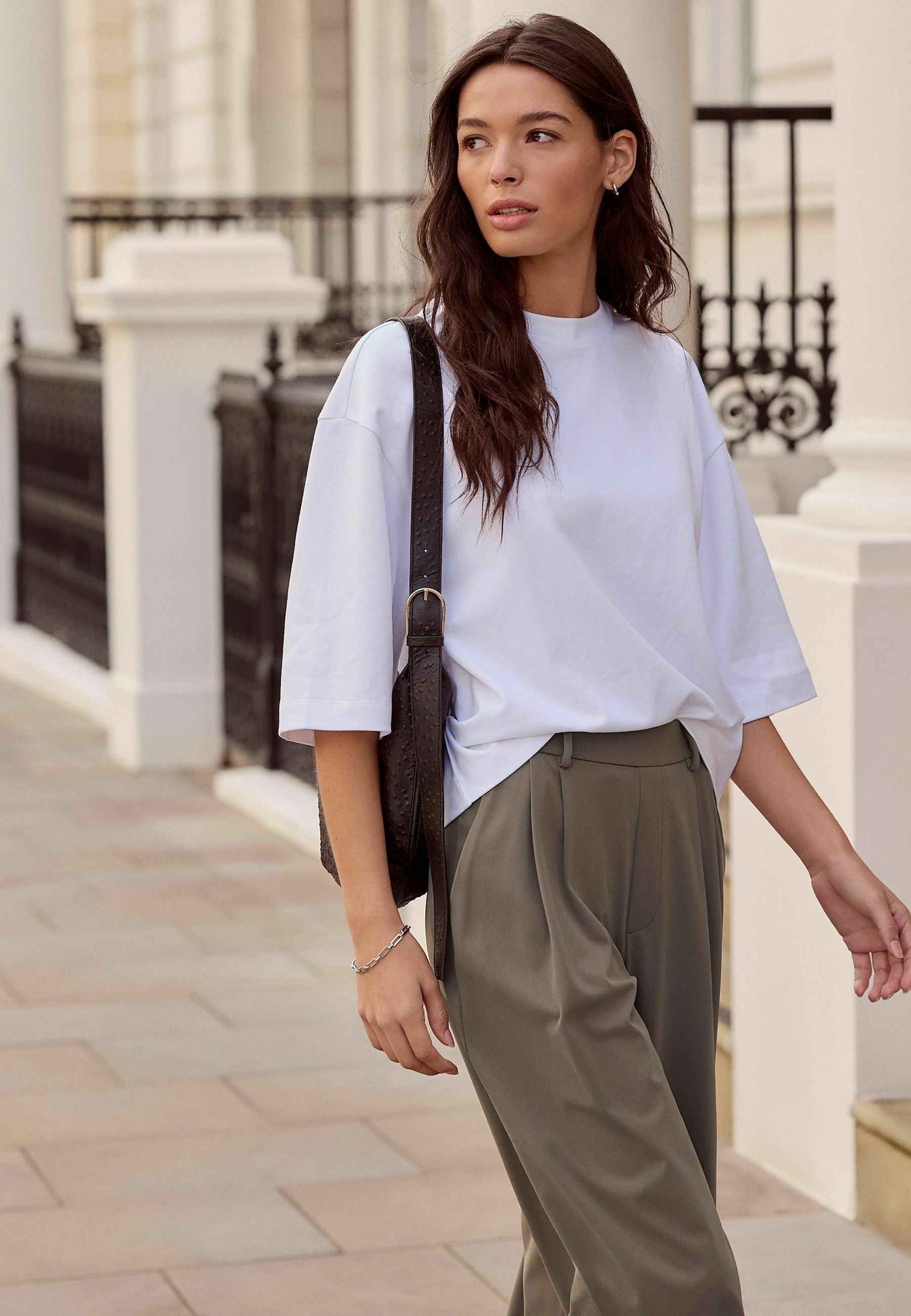 تیشرت سفید باکسی ترک کالکشن vero moda